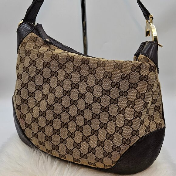 Gucci Monogram Canvas Hobo Bag - Picture 1 of 17